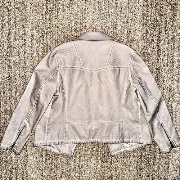 Bagatelle Women's Full Zip Faux Leather Tan Motorcycle Jacket Size XL - Picture 12 of 13